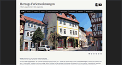 Desktop Screenshot of herzogs-ferienwohnungen.de